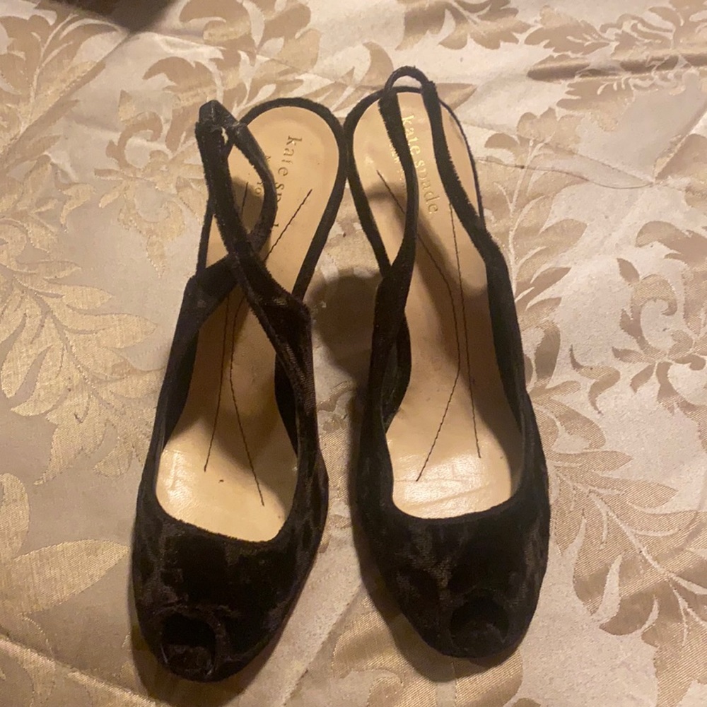 Brown Velvet Kate Spade heels